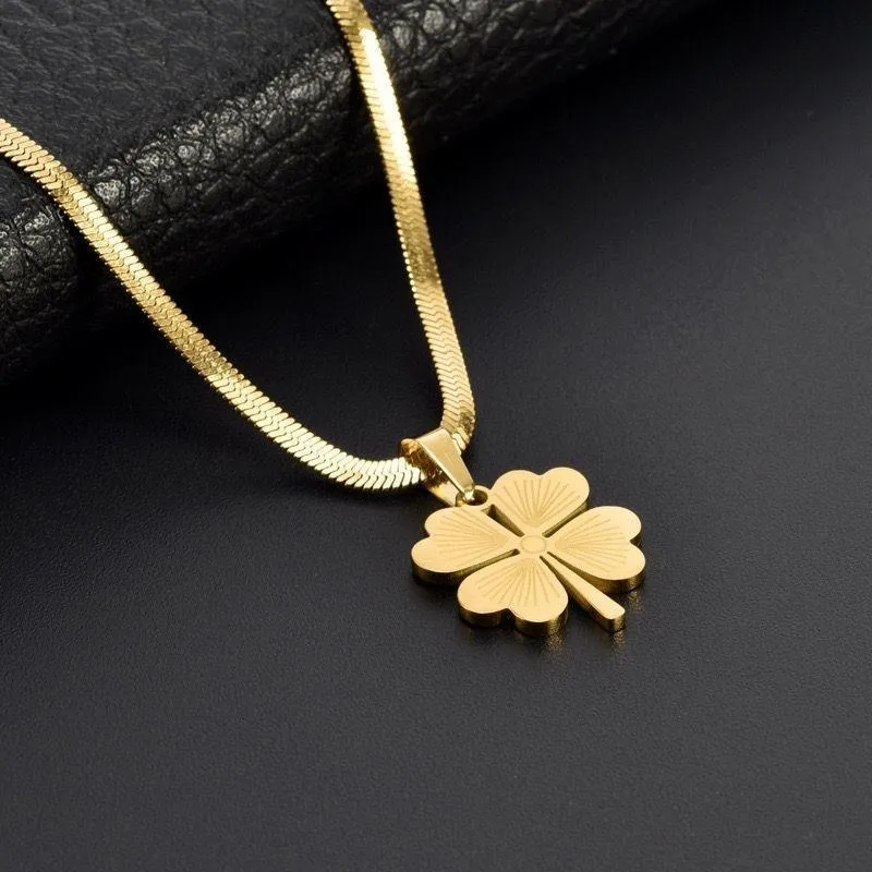 Flower Pendant Necklace Hypoallergenic