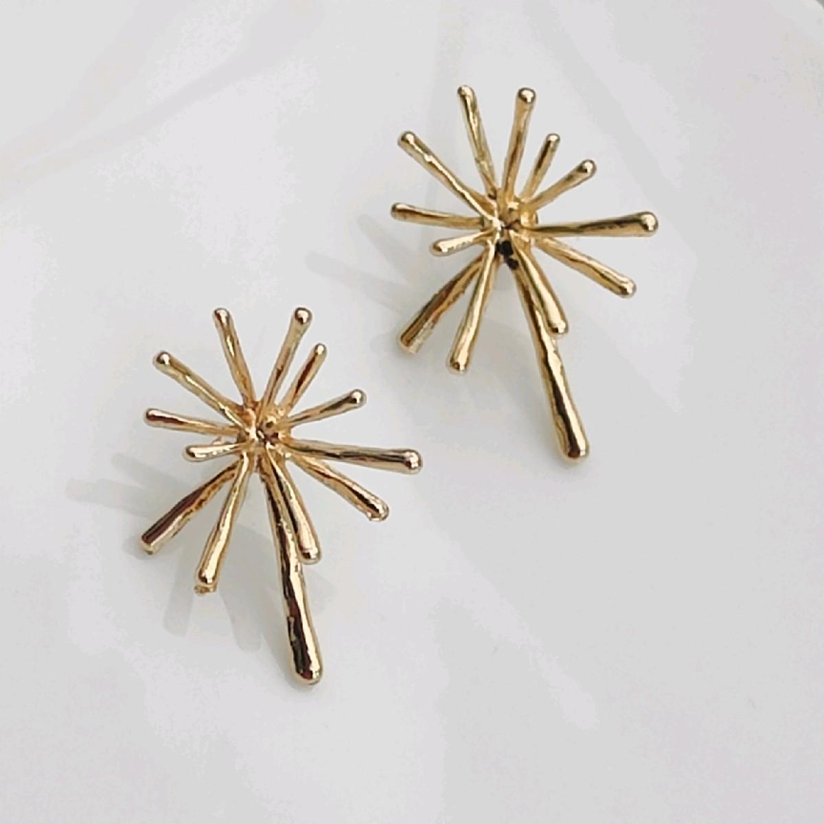 18K Gold Plated Statement Star Earrings