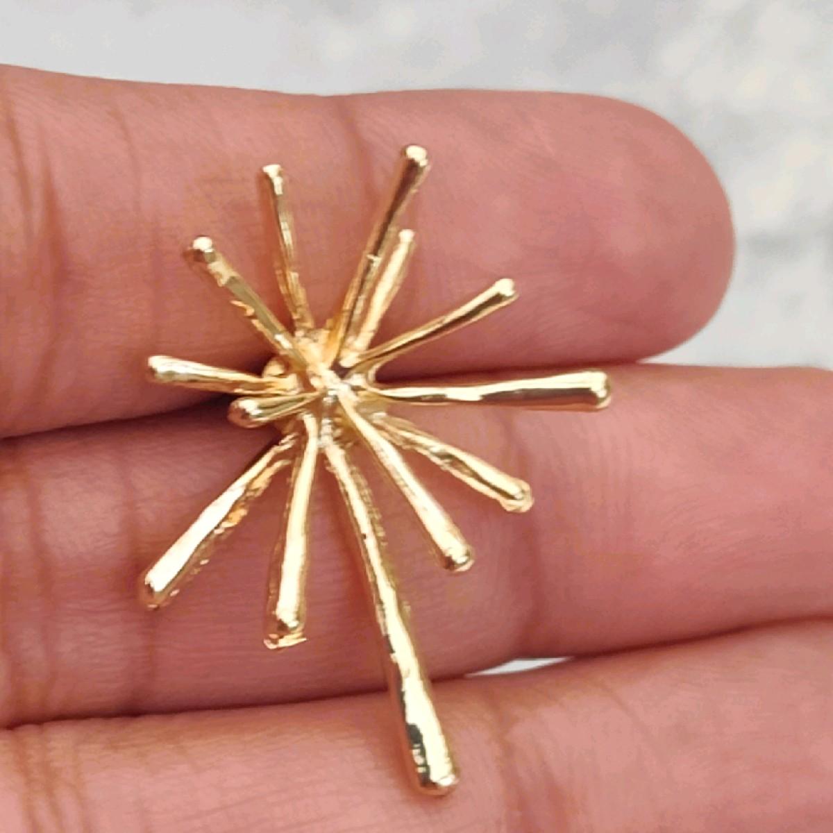 18K Gold Plated Statement Star Earrings