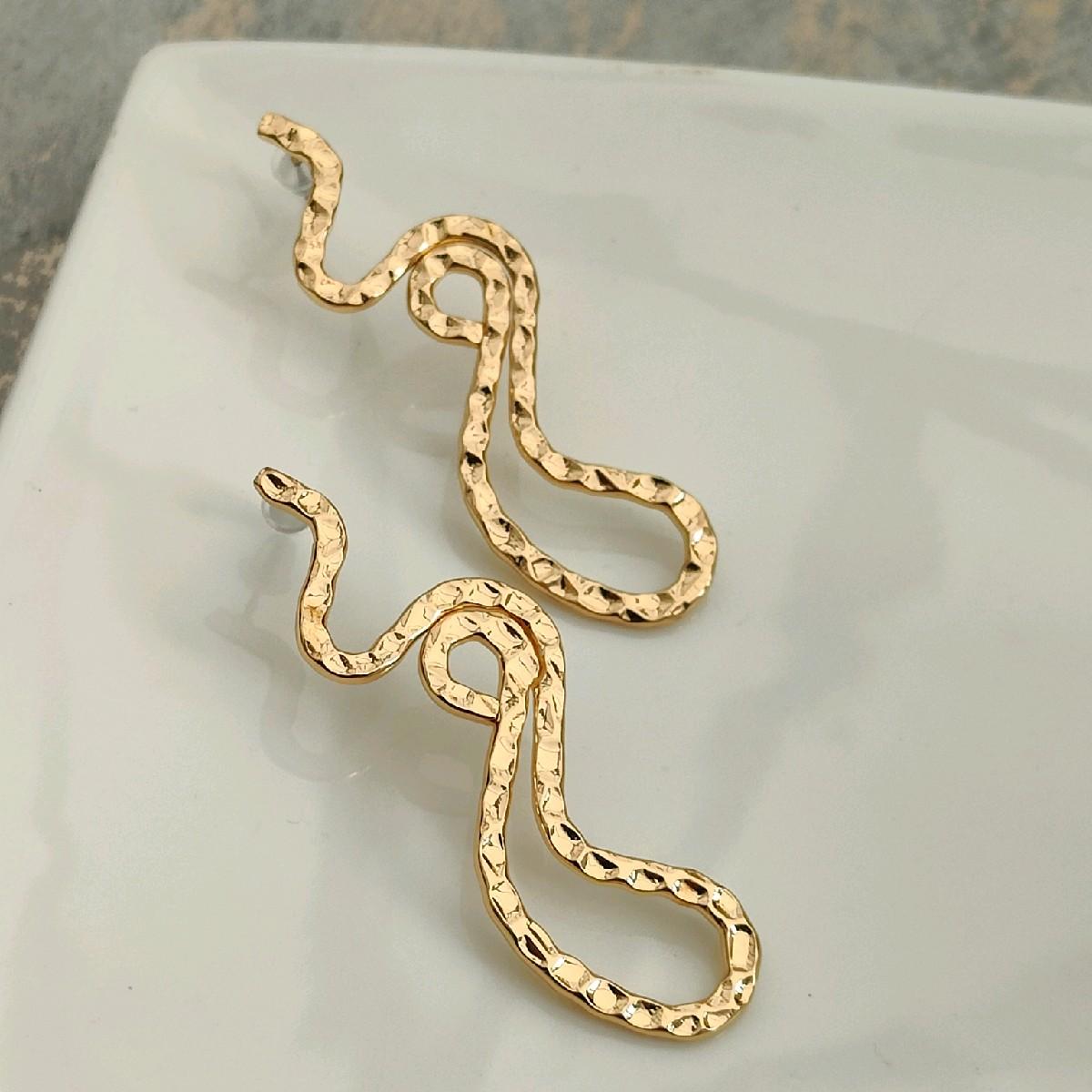 18K Gold Plated Abstract Anti Tarnish Earrings for Women