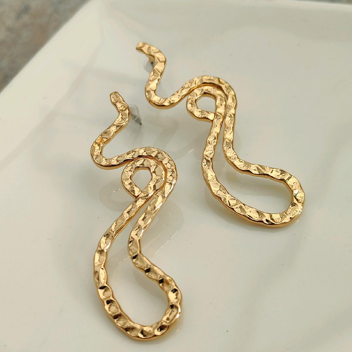 18K Gold Plated Abstract Anti Tarnish Earrings for Women