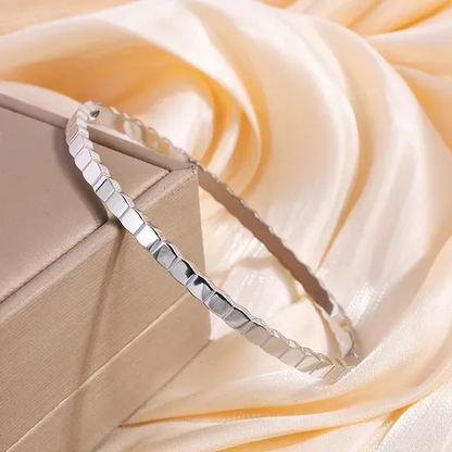 Everyday Sleek Silver Plated Bangle Hypoallergenic Stainless Steel