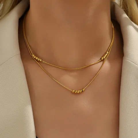 18K Gold Plated Layered necklace