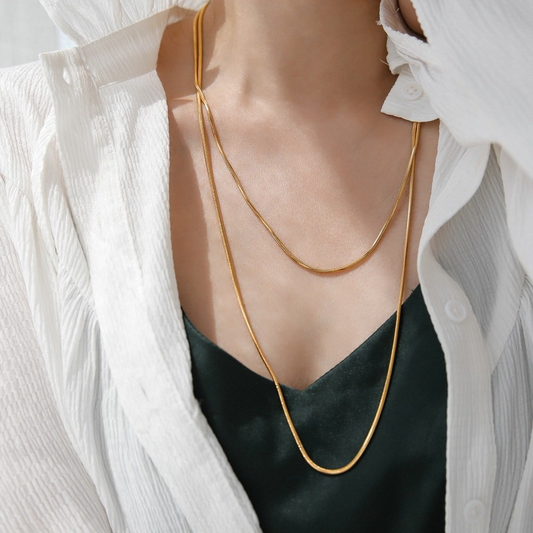 18K Gold Plated 1.2 M Long Chain necklace - Make Layers