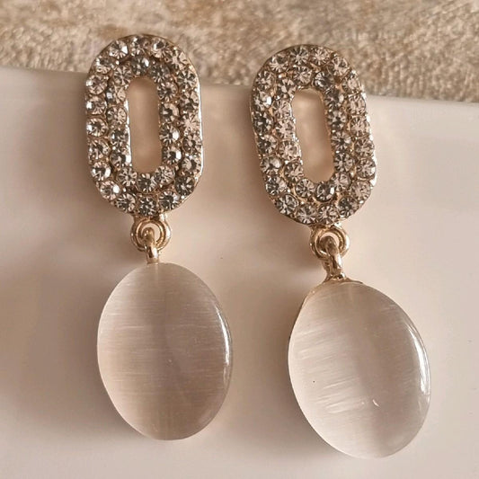 Dangling Earrings with CZ