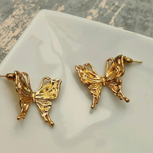 18K Gold Plated Butterfly Earrings