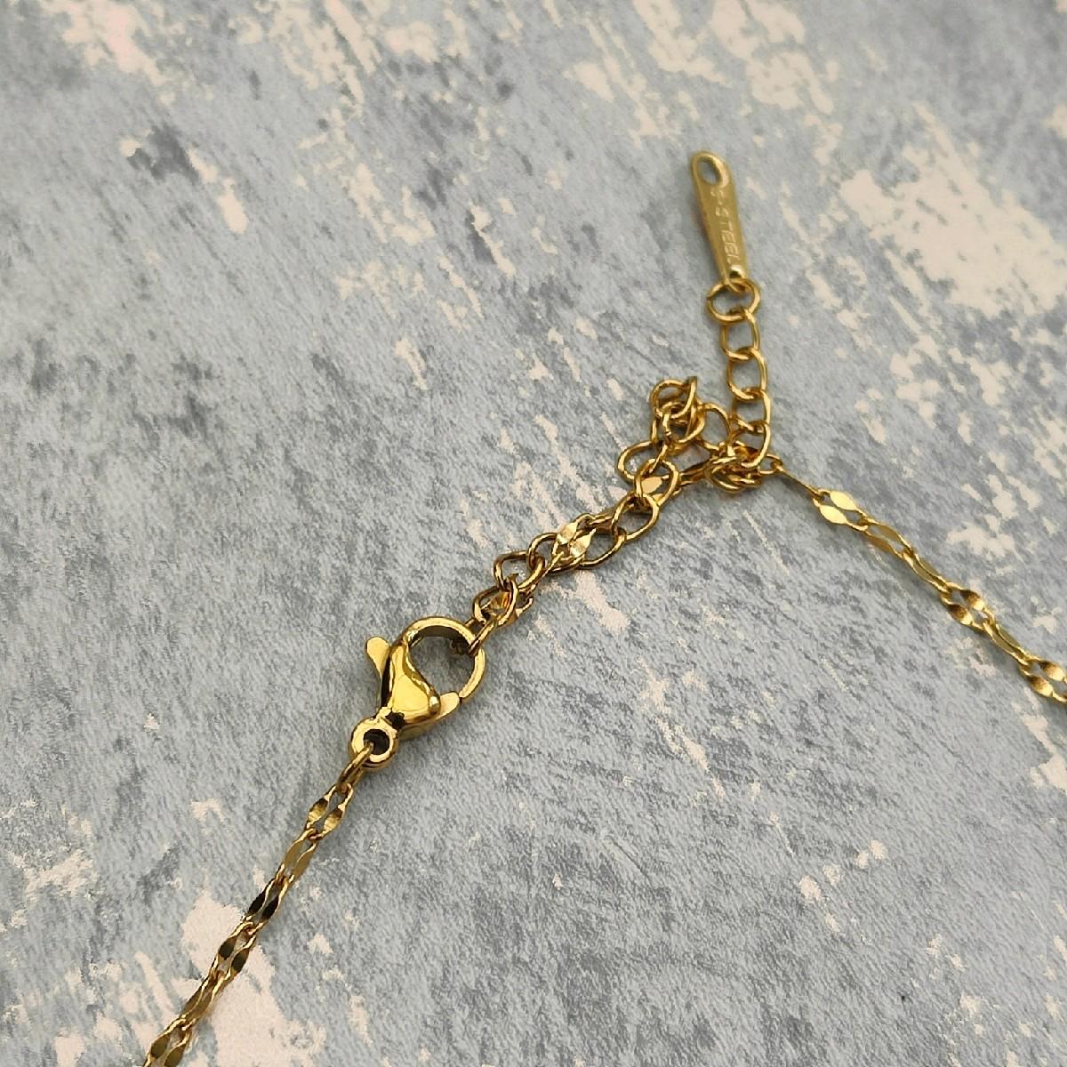 18K Gold Plated Necklace with Sparkling Zircon Cross Pendant