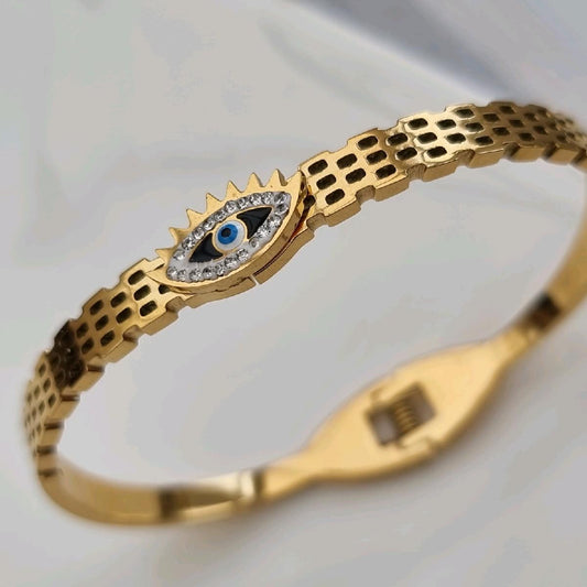 Evil Eye Zircon Bangle Hypoallergenic Jewellery