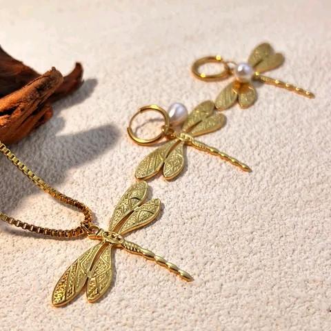 Exclusive 18k Gold Plated Necklace or Earrings - Tarnish Free