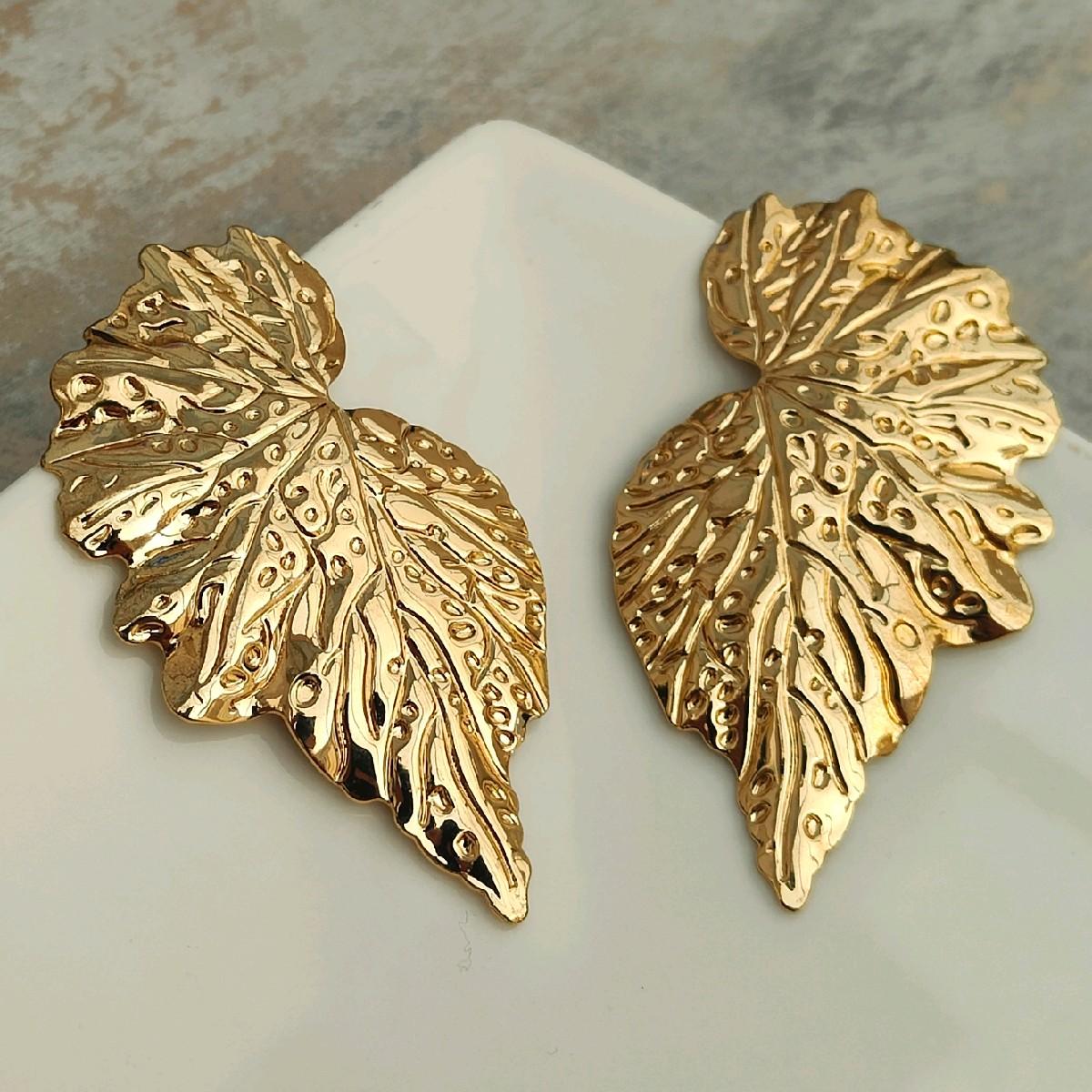 Gold Plated Statement Earrings