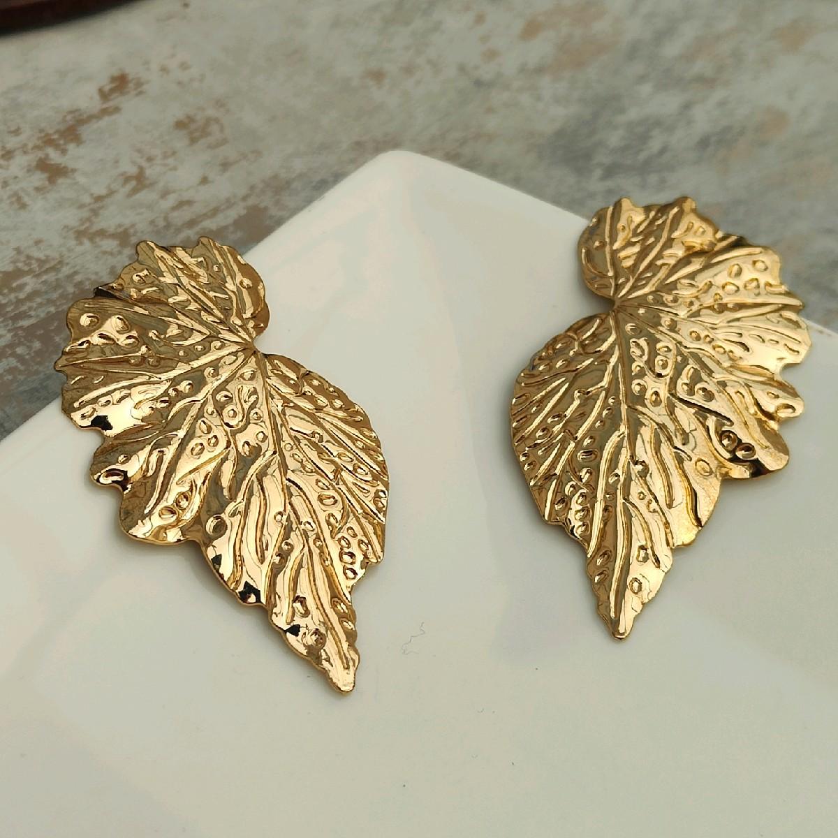 Gold Plated Statement Earrings