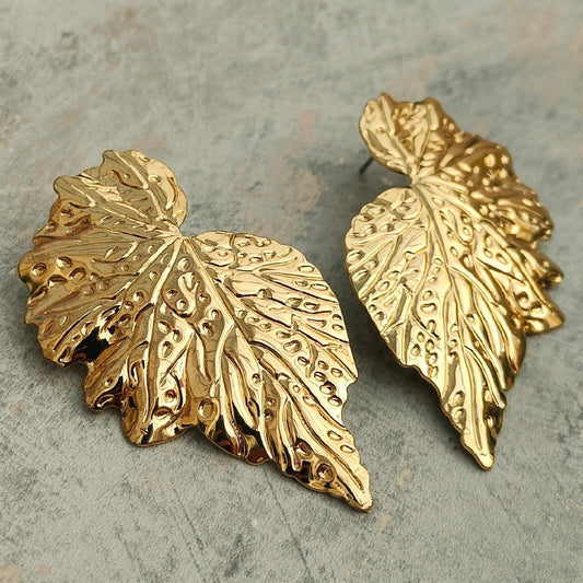 Gold Plated Statement Earrings