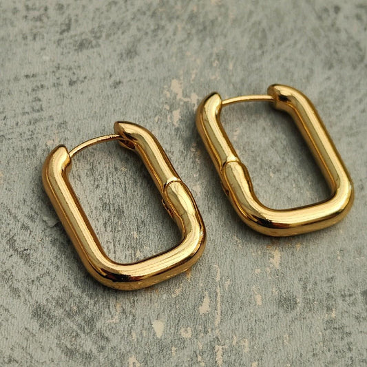 18K Gold Plated Small Hoop Everyday Earrings