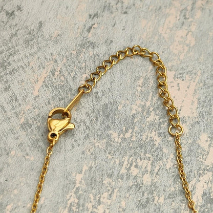 18K Plated Gold Necklace Pendant  with CZ Stone Pendant