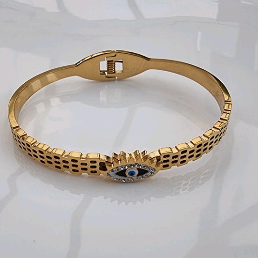 Evil Eye Zircon Bangle Hypoallergenic Jewellery